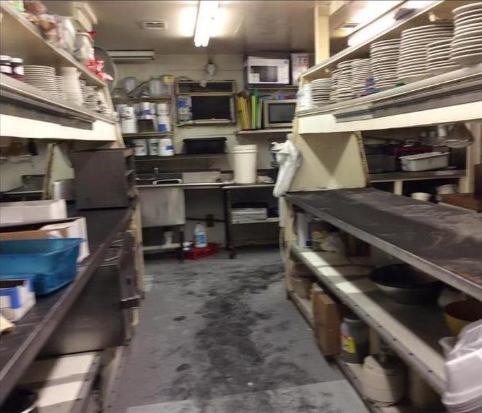 commercial kitchen after fire damage